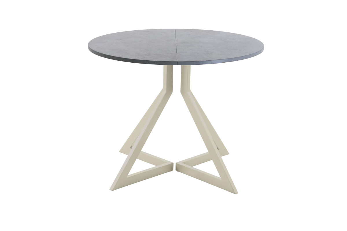 Обеденный стол AMC Elite (серии SLIM) / E20(800) D1 (бежевый/Бетон Чикаго светло-серый)