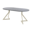 Обеденный стол AMC Elite (серии SLIM) / E20(800) D1 (бежевый/Бетон Чикаго светло-серый)