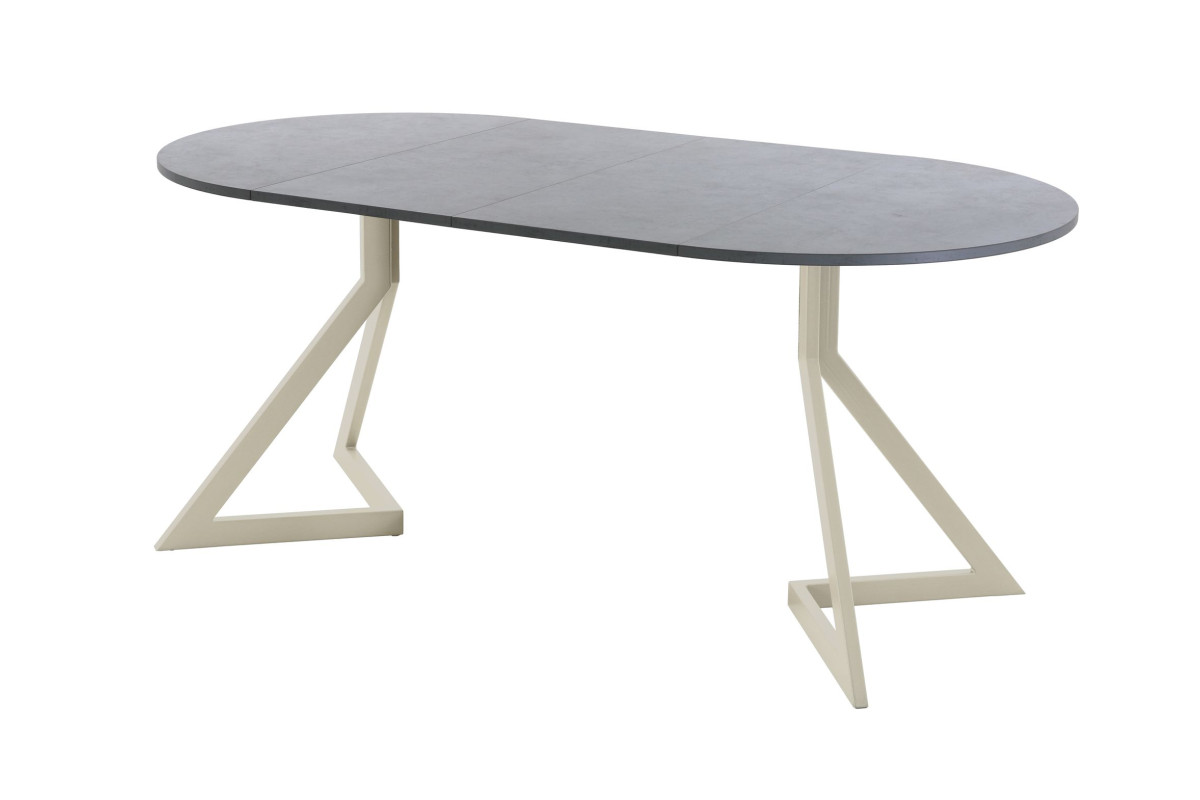 Обеденный стол AMC Elite (серии SLIM) / E20(800) D1 (бежевый/Бетон Чикаго светло-серый)