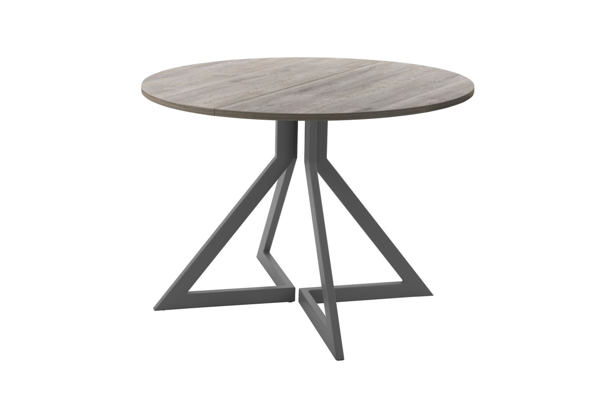 Обеденный стол AMC Elite (серии SLIM) / E20(900) D1 (графит/Дуб Уайт-Ривер песочно-бежевый)