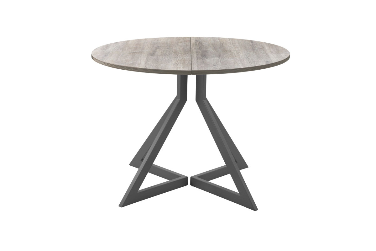 Обеденный стол AMC Elite (серии SLIM) / E20(900) D1 (графит/Дуб Уайт-Ривер песочно-бежевый)