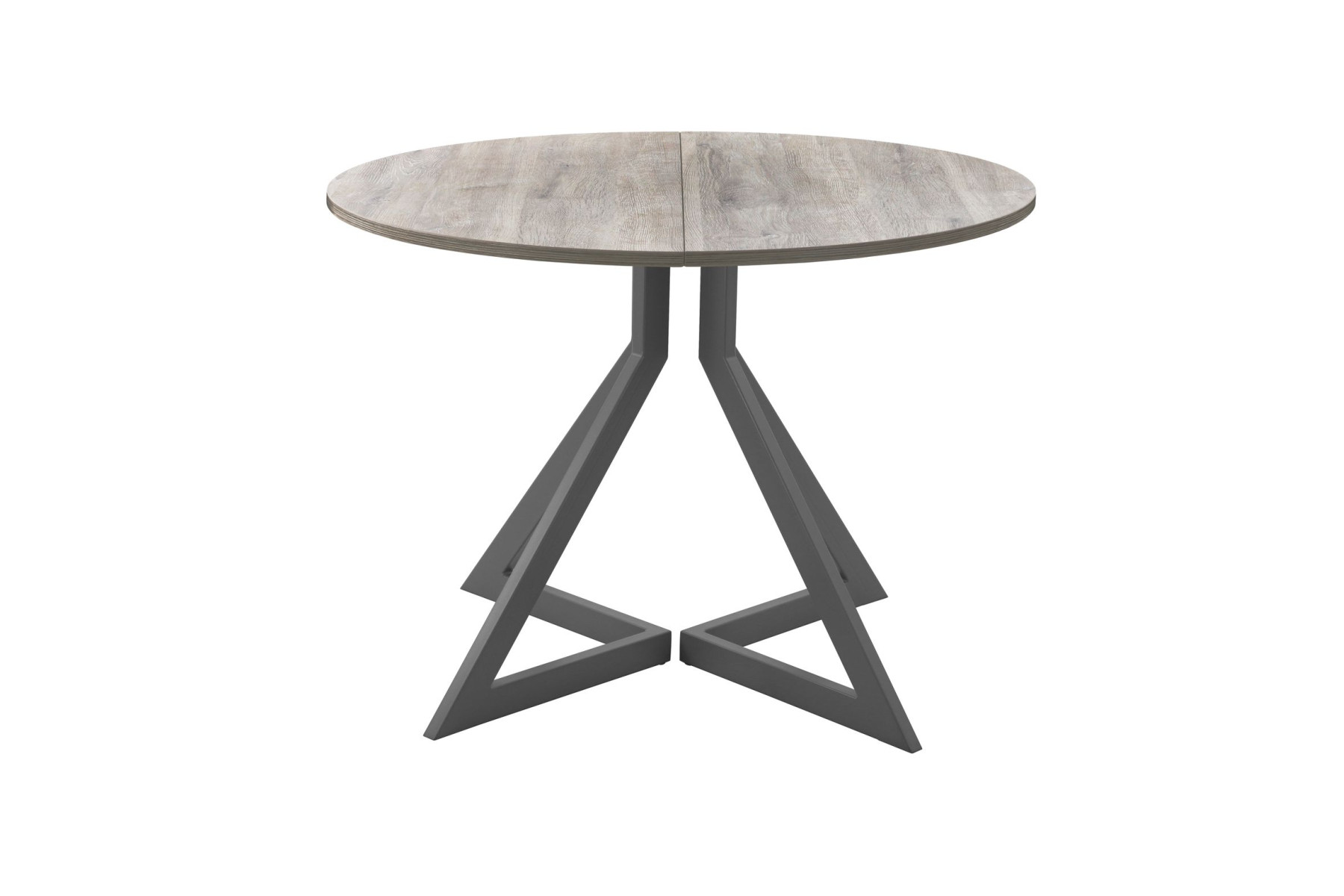 Обеденный стол AMC Elite (серии SLIM) / E20(900) D1 (графит/Дуб Уайт-Ривер песочно-бежевый)