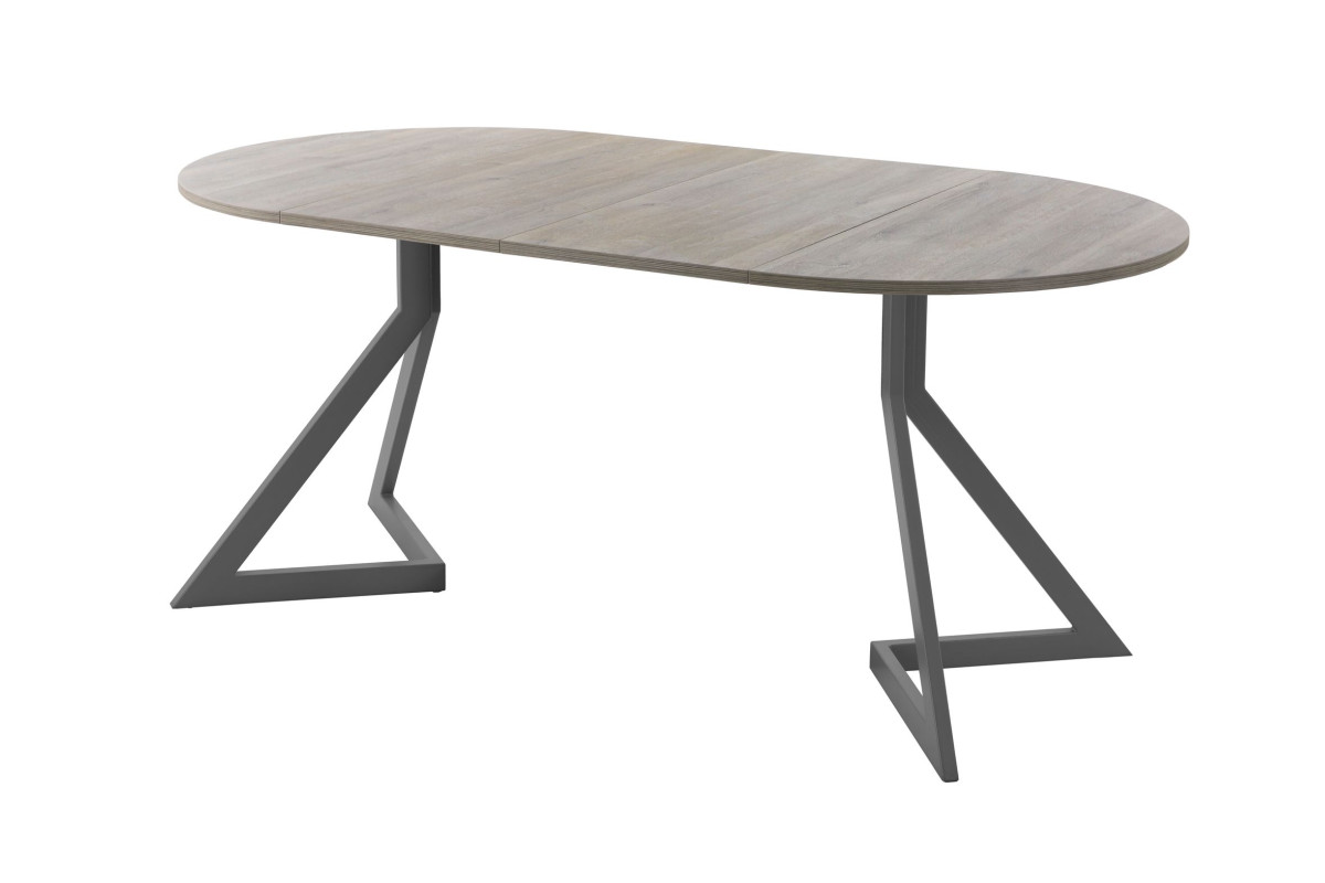 Обеденный стол AMC Elite (серии SLIM) / E20(900) D1 (графит/Дуб Уайт-Ривер песочно-бежевый)