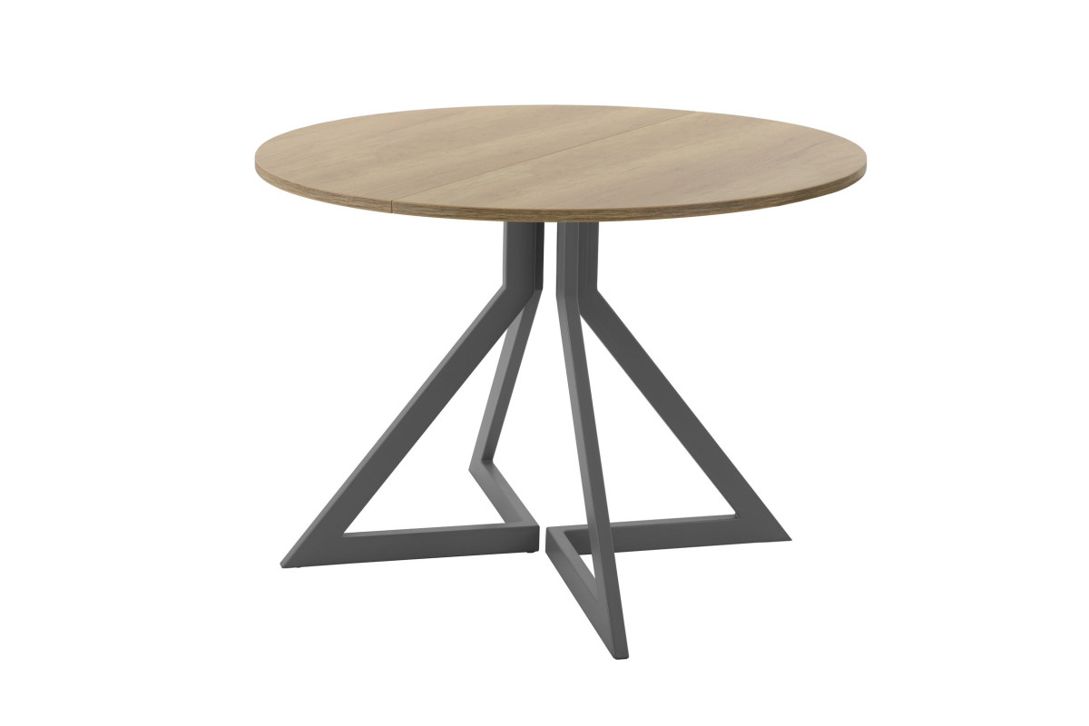 Обеденный стол AMC Elite (серии SLIM) / E20(900) D1 (графит/Дуб Небраска Натуральный)