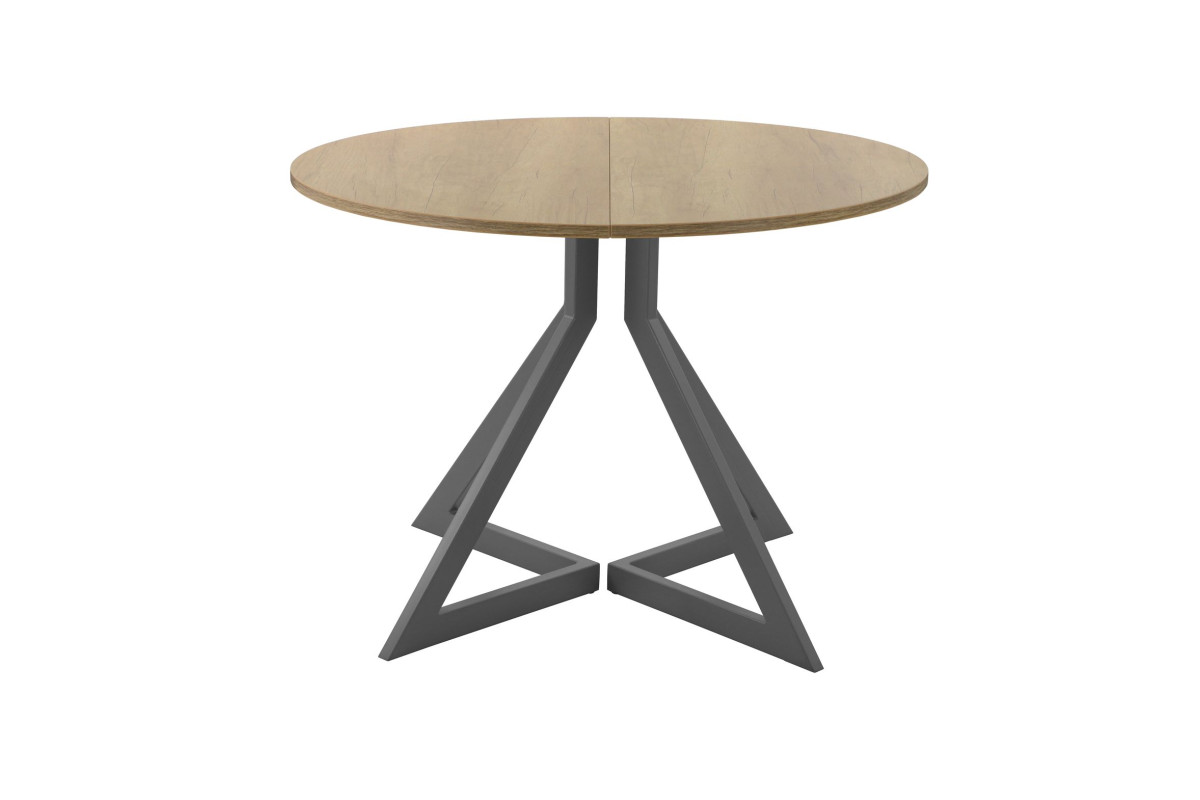 Обеденный стол AMC Elite (серии SLIM) / E20(900) D1 (графит/Дуб Небраска Натуральный)