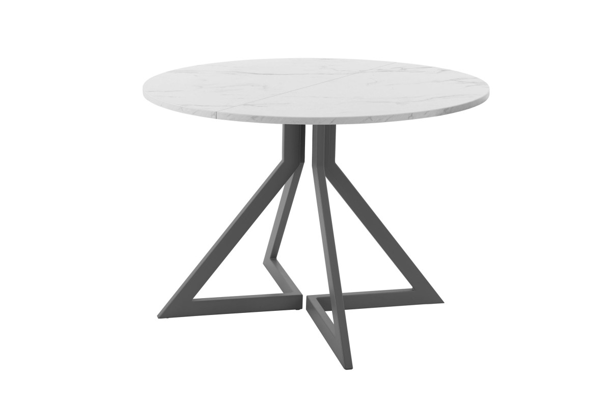 Обеденный стол AMC Elite (серии SLIM) / E20(800) D1 (графит/Мрамор Кристалл)