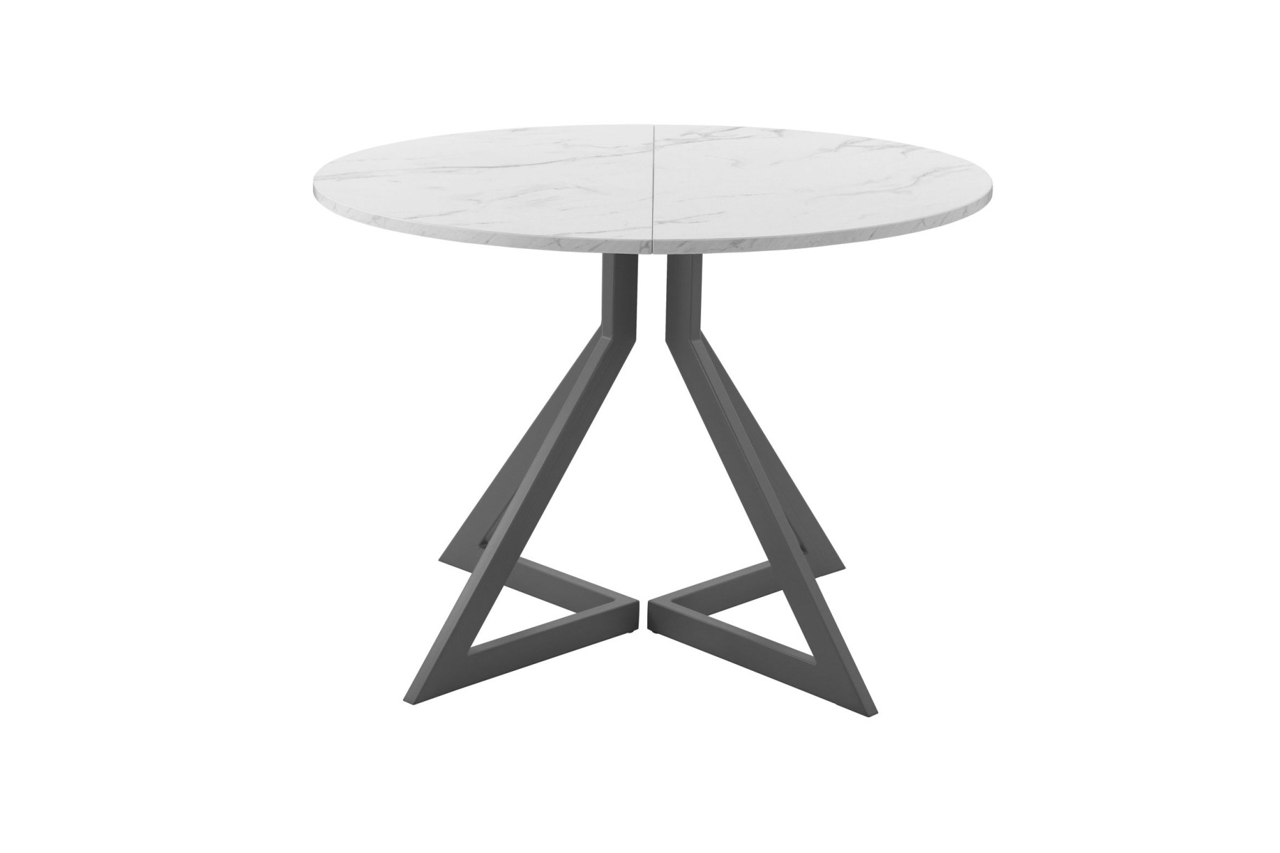 Обеденный стол AMC Elite (серии SLIM) / E20(800) D1 (графит/Мрамор Кристалл)