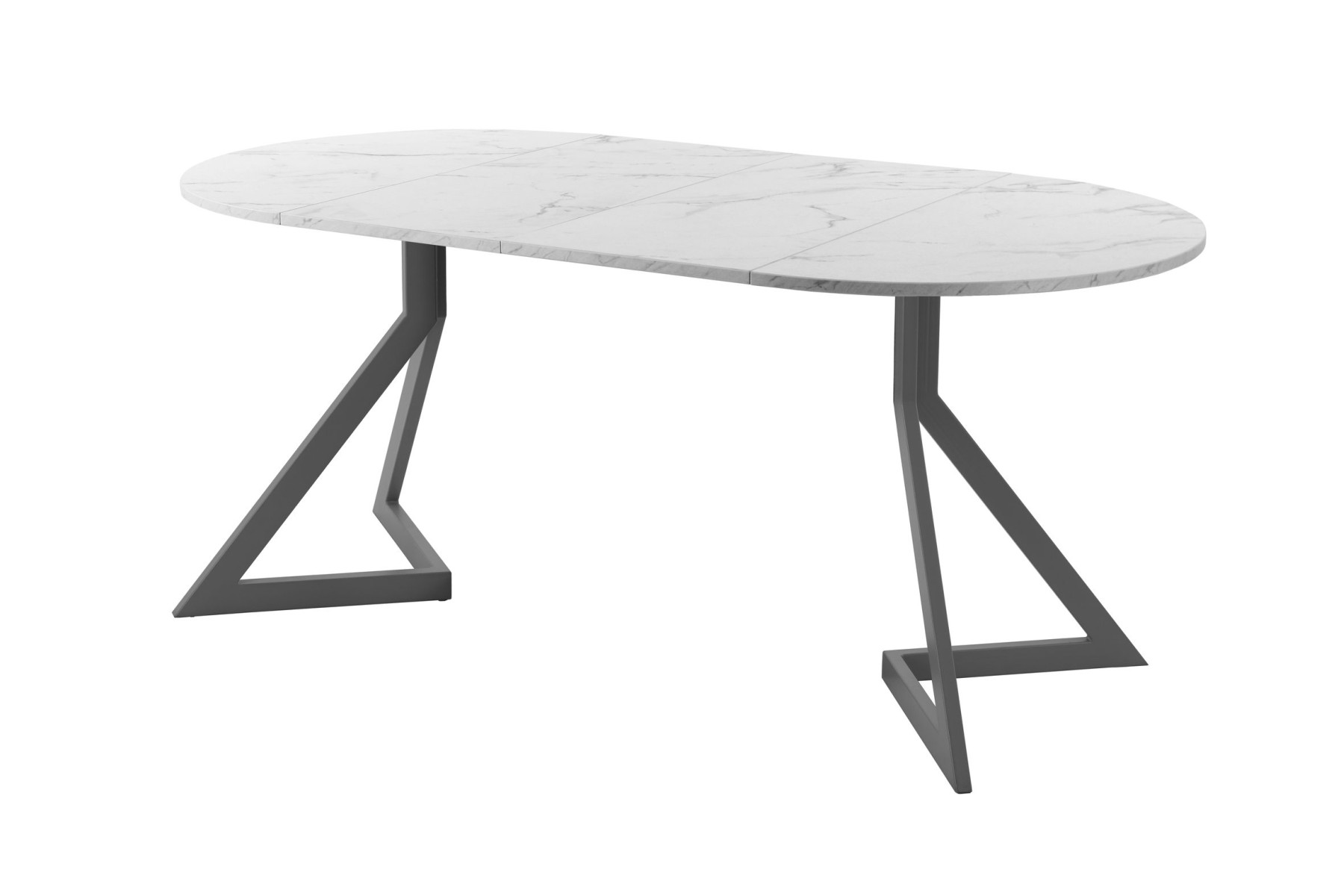 Обеденный стол AMC Elite (серии SLIM) / E20(800) D1 (графит/Мрамор Кристалл)