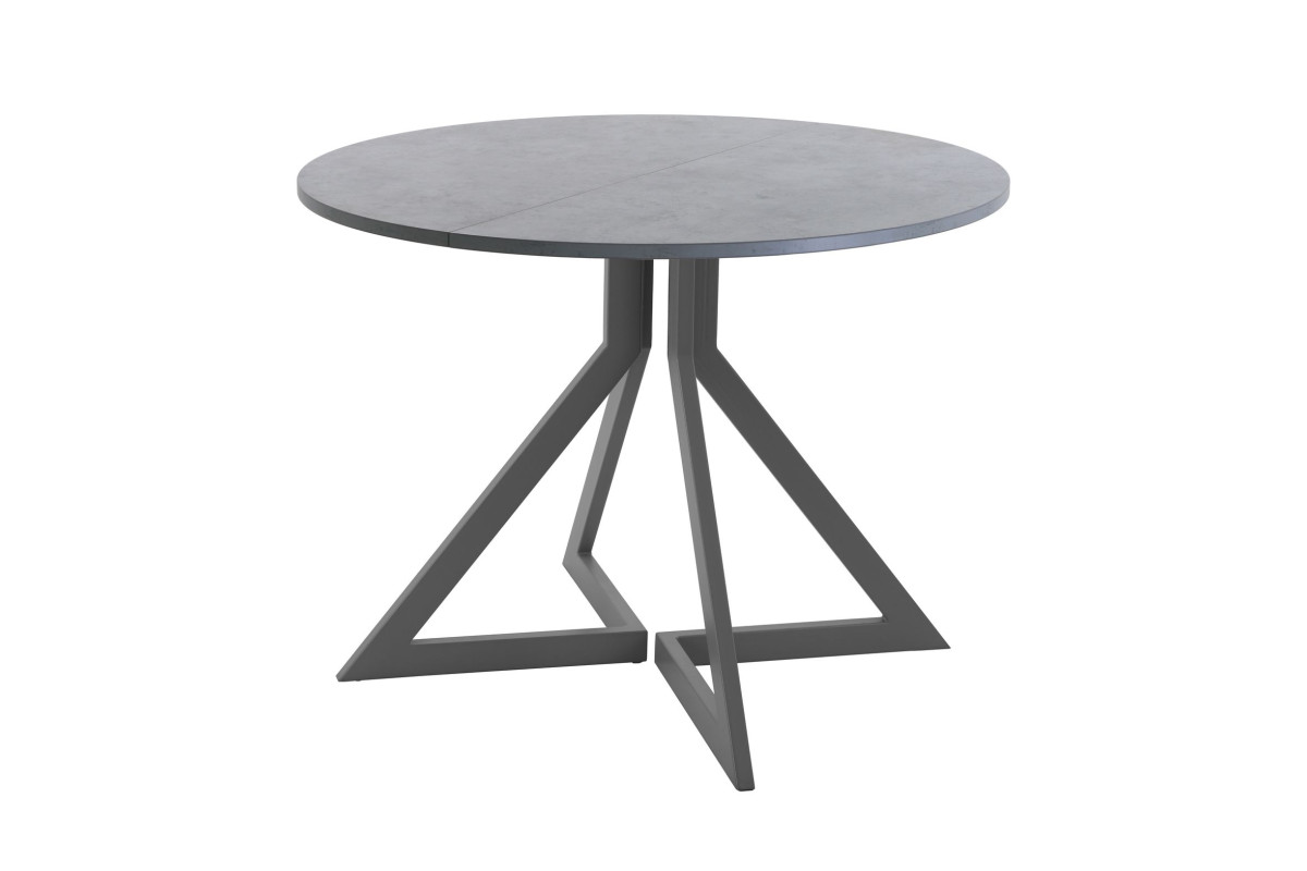 Обеденный стол AMC Elite (серии SLIM) / E20(900) D1 (графит/Бетон Чикаго светло-серый)