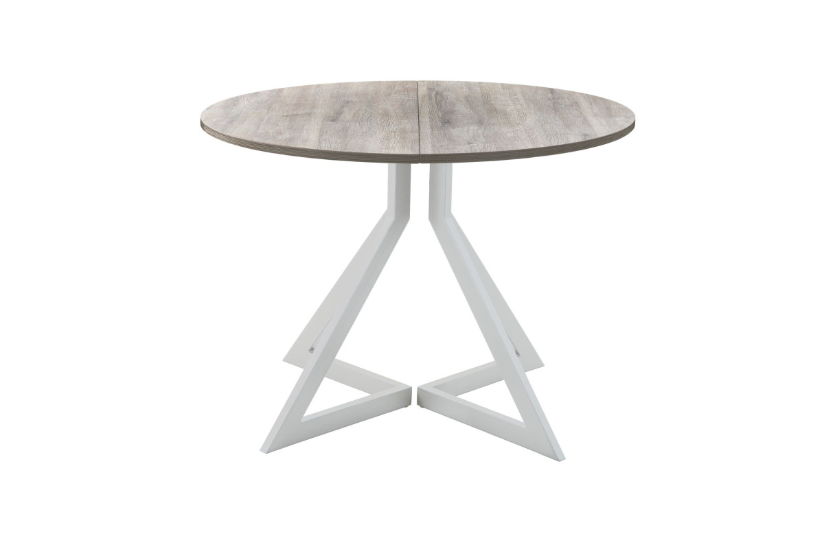 Обеденный стол AMC Elite (серии SLIM) / E20(900) D1 (серебро/Дуб Уайт-Ривер песочно-бежевый)