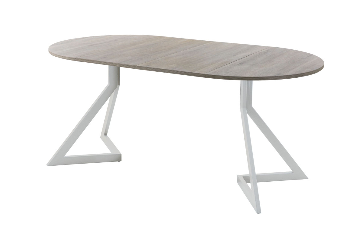 Обеденный стол AMC Elite (серии SLIM) / E20(900) D1 (серебро/Дуб Уайт-Ривер песочно-бежевый)