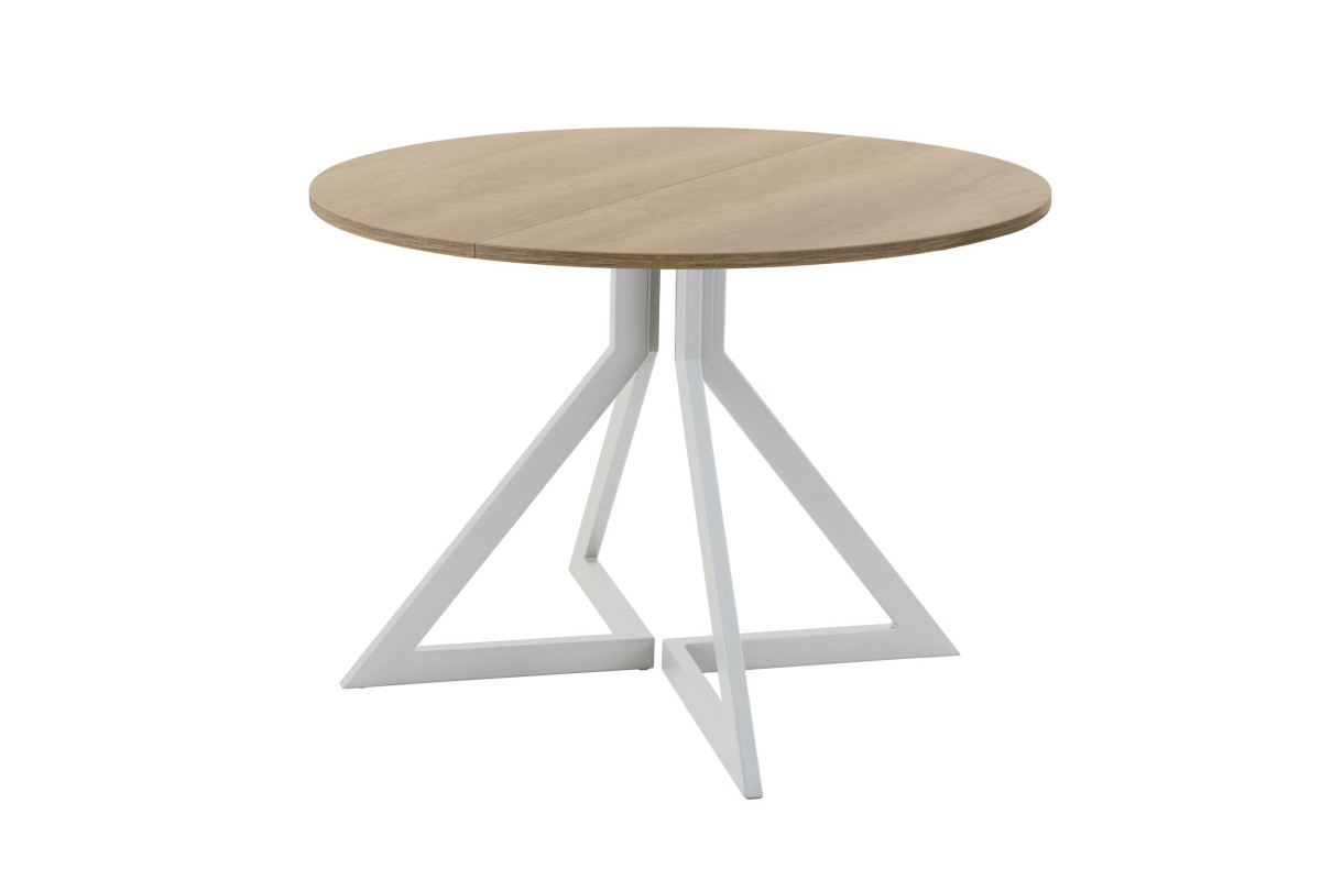 Обеденный стол AMC Elite (серии SLIM) / E20(900) D1 (серебро/Дуб Небраска Натуральный)