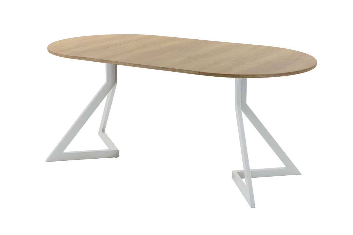 Обеденный стол AMC Elite (серии SLIM) / E20(900) D1 (серебро/Дуб Небраска Натуральный)