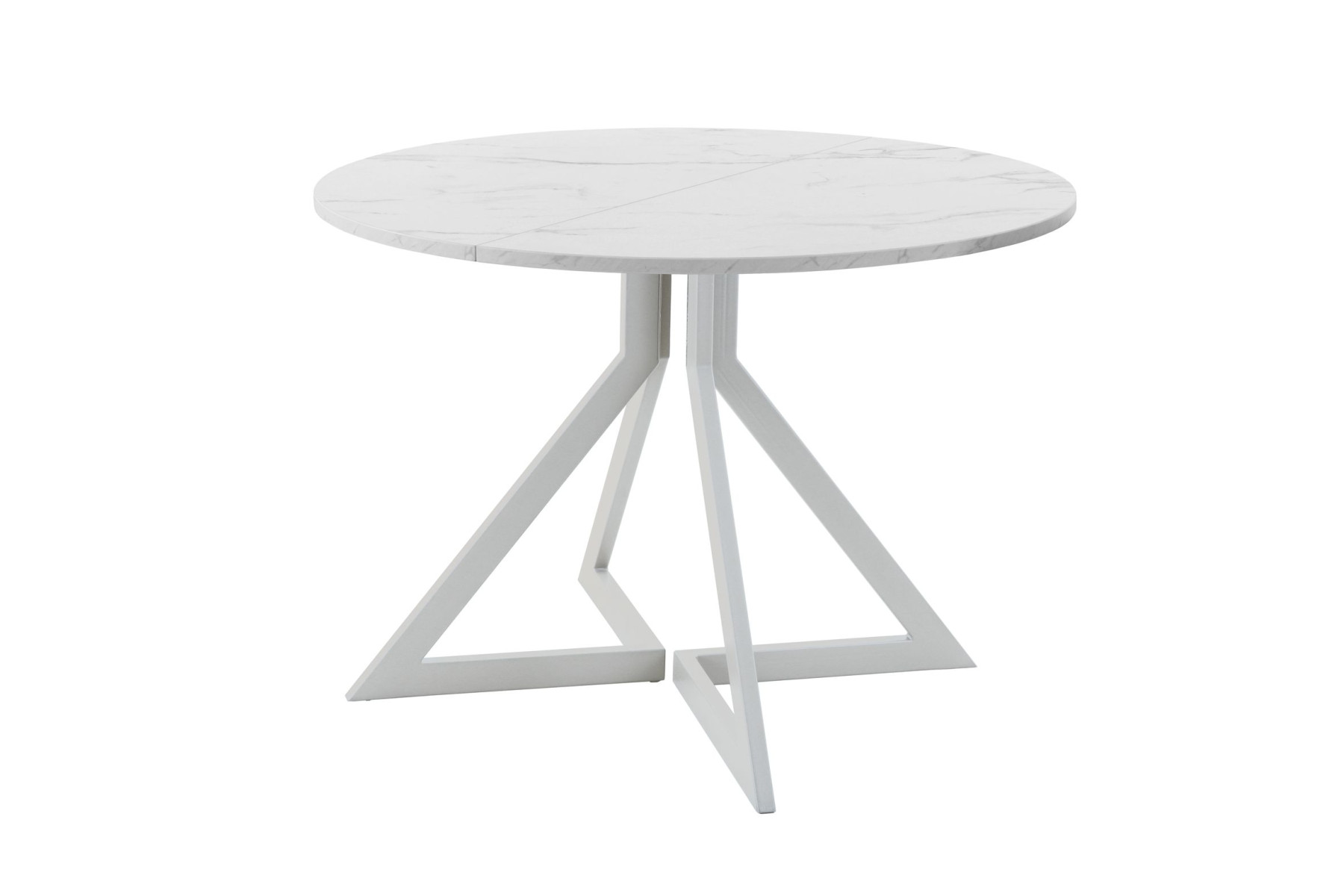 Обеденный стол AMC Elite (серии SLIM) / E20(800) D1 (серебро/Мрамор Кристалл)