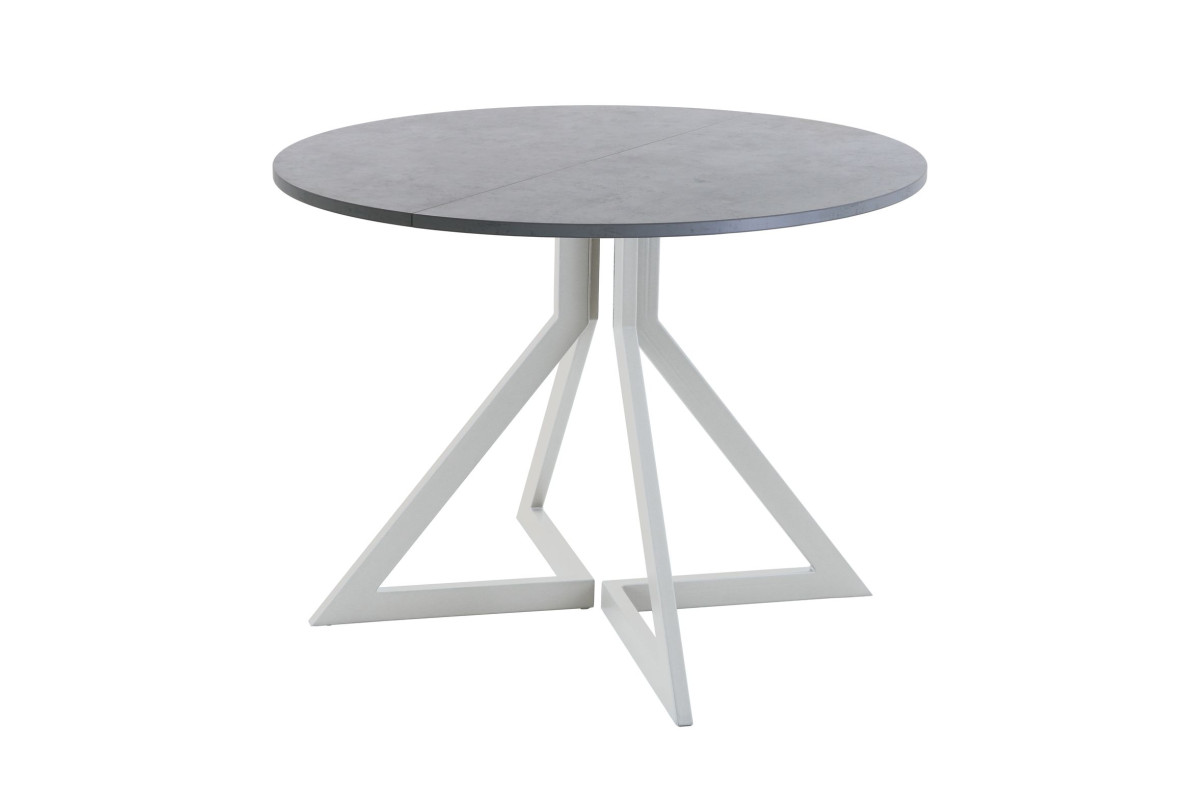 Обеденный стол AMC Elite (серии SLIM) / E20(800) D1 (серебро/Бетон Чикаго светло-серый)