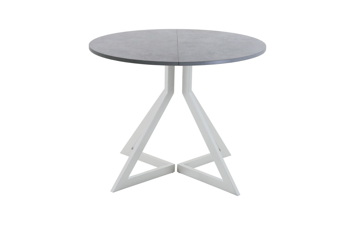 Обеденный стол AMC Elite (серии SLIM) / E20(800) D1 (серебро/Бетон Чикаго светло-серый)