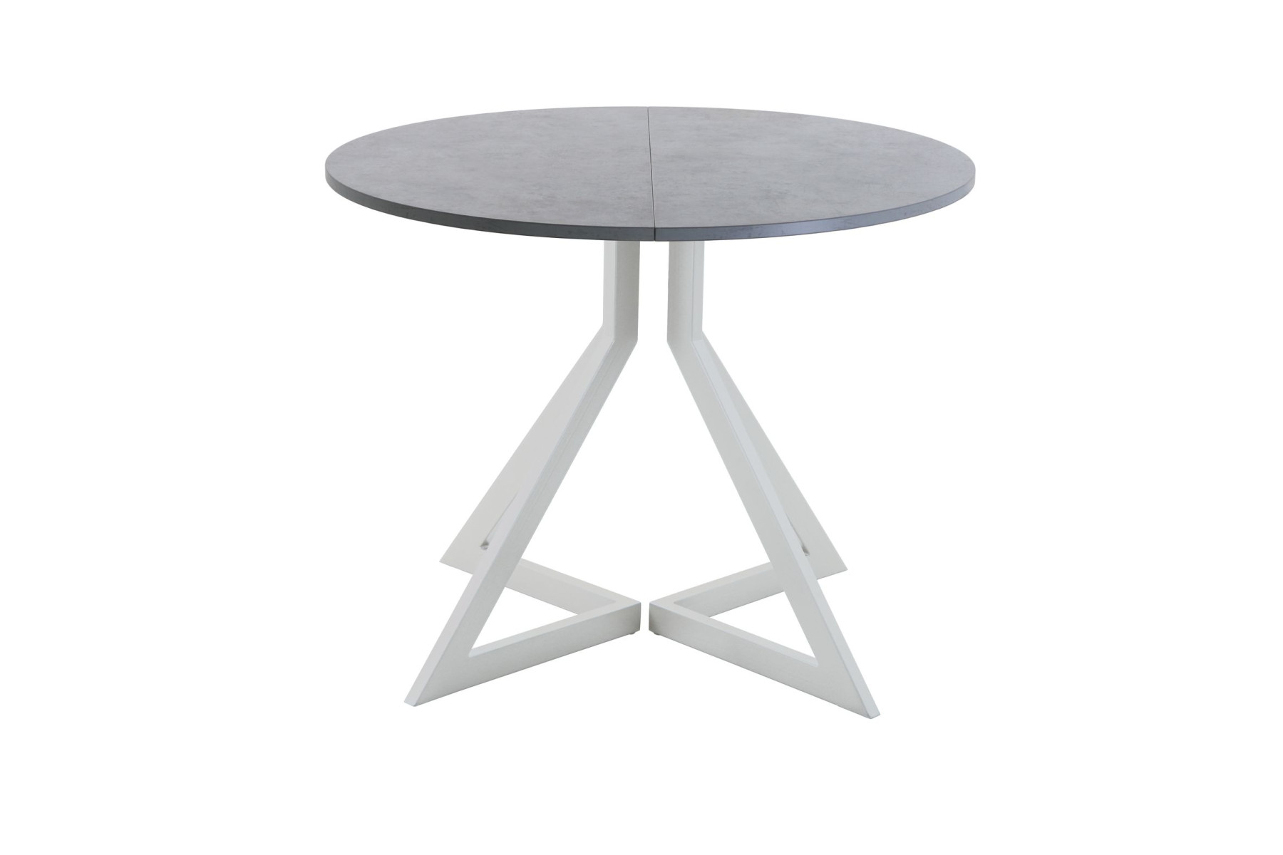 Обеденный стол AMC Elite (серии SLIM) / E20(800) D1 (серебро/Бетон Чикаго светло-серый)