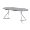 Обеденный стол AMC Elite (серии SLIM) / E20(800) D1 (серебро/Бетон Чикаго светло-серый)