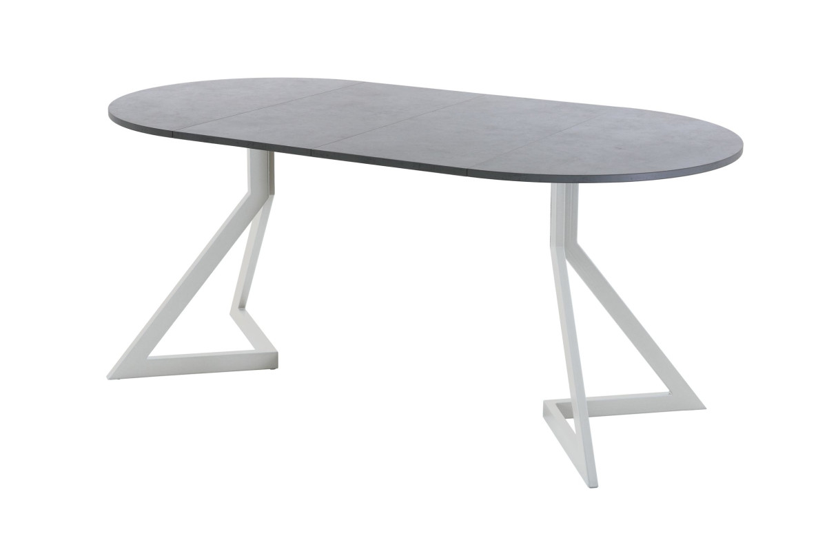 Обеденный стол AMC Elite (серии SLIM) / E20(800) D1 (серебро/Бетон Чикаго светло-серый)