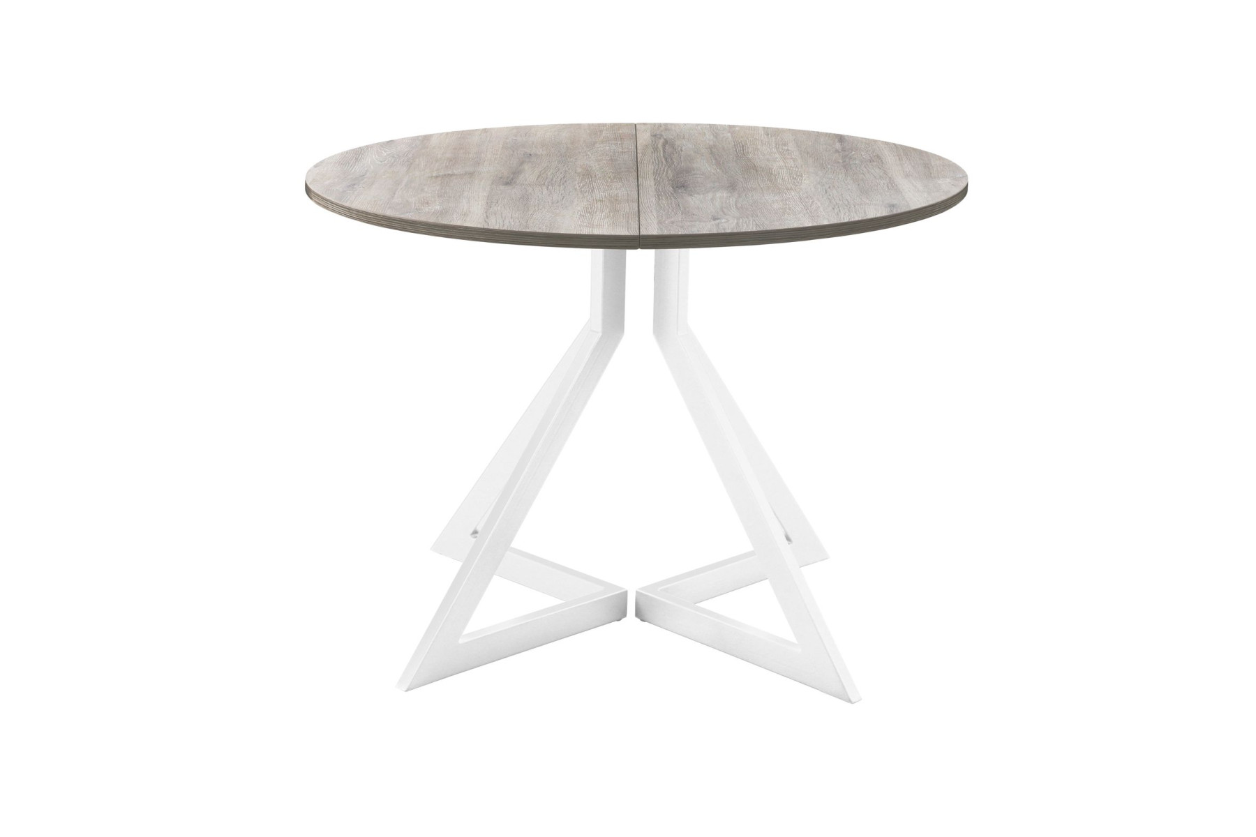 Обеденный стол AMC Elite (серии SLIM) / E20(800) D1 (белый/Дуб Уайт-Ривер песочно-бежевый)