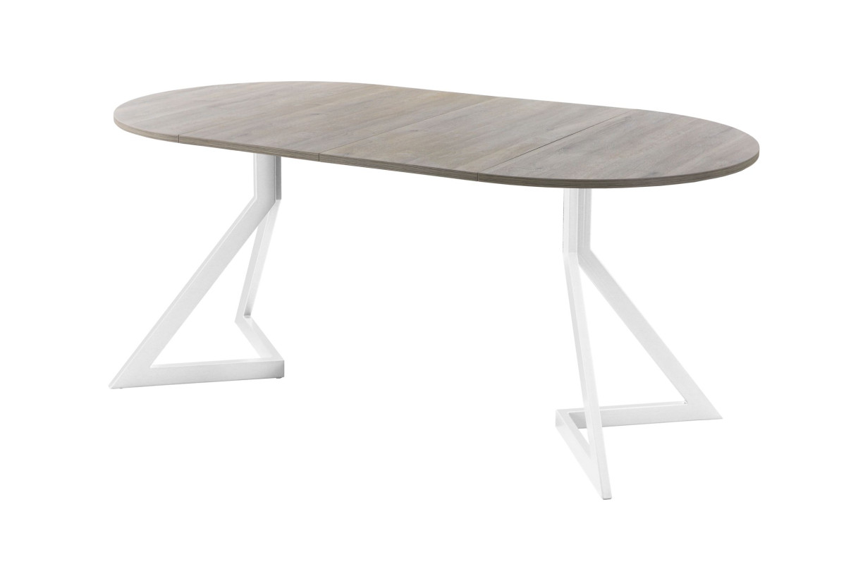 Обеденный стол AMC Elite (серии SLIM) / E20(800) D1 (белый/Дуб Уайт-Ривер песочно-бежевый)