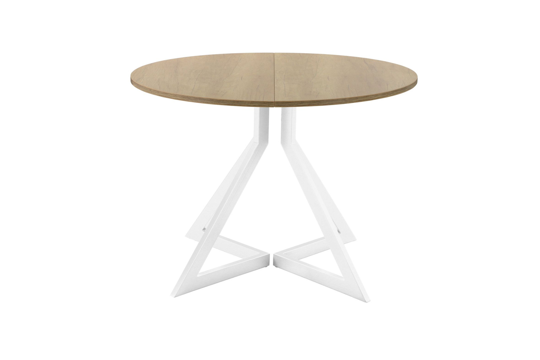 Обеденный стол AMC Elite (серии SLIM) / E20(900) D1 (белый/Дуб Небраска Натуральный)