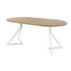 Обеденный стол AMC Elite (серии SLIM) / E20(800) D1 (белый/Дуб Небраска Натуральный)