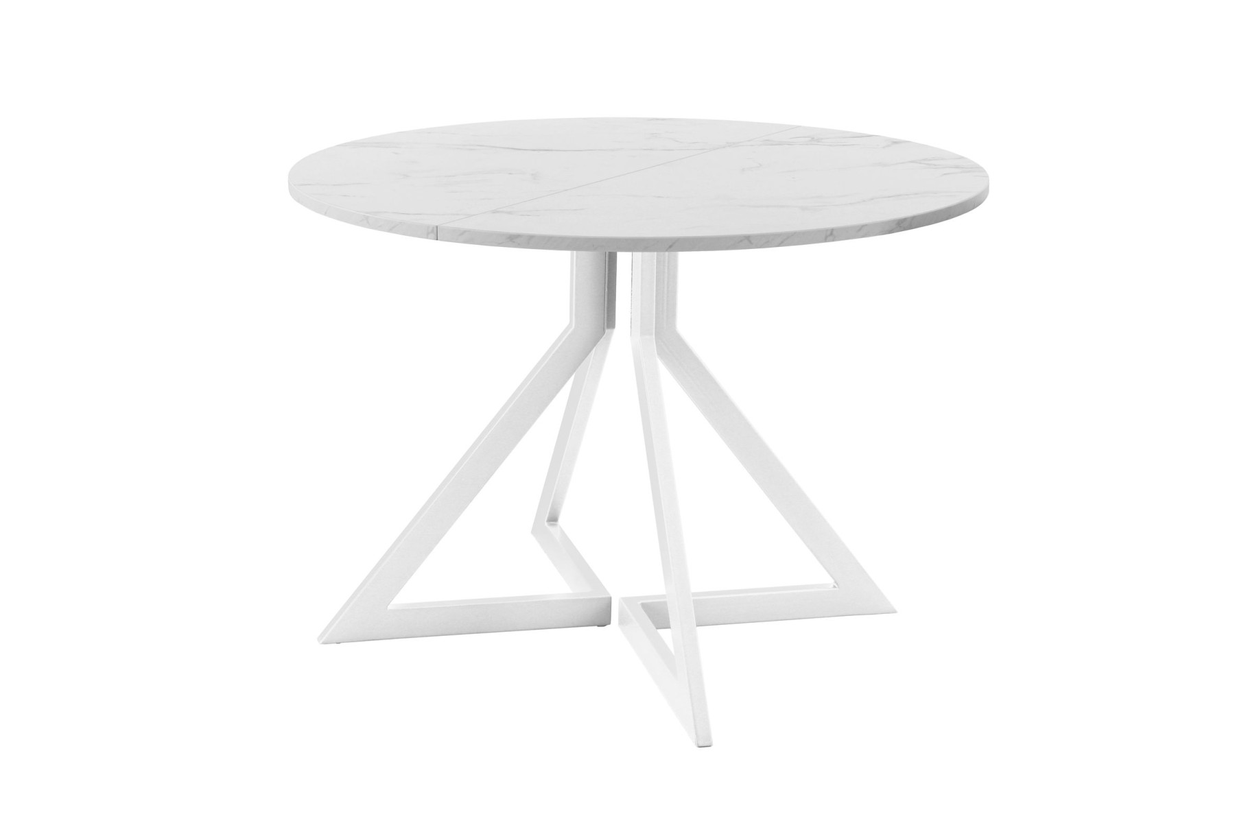 Обеденный стол AMC Elite (серии SLIM) / E20(800) D1 (белый/Мрамор Кристалл)