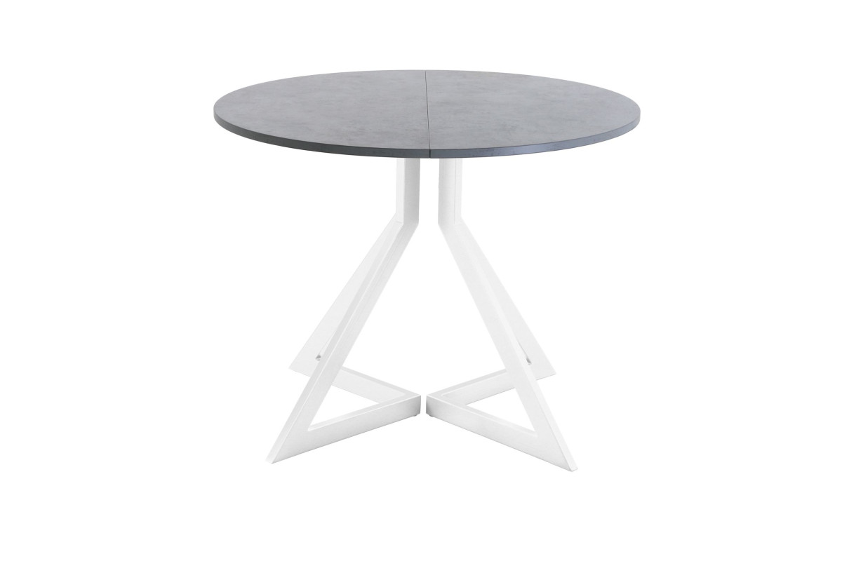 Обеденный стол AMC Elite (серии SLIM) / E20(800) D1 (белый/Бетон Чикаго светло-серый)