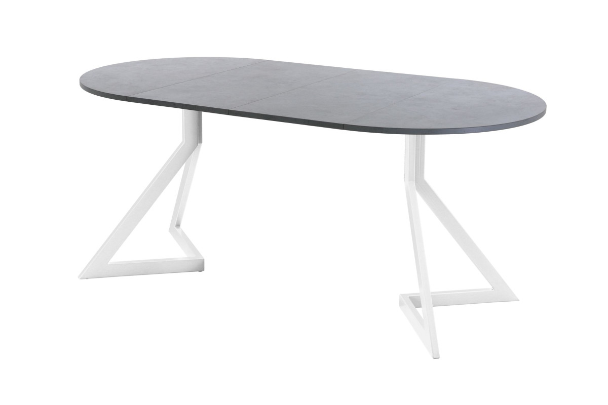 Обеденный стол AMC Elite (серии SLIM) / E20(800) D1 (белый/Бетон Чикаго светло-серый)