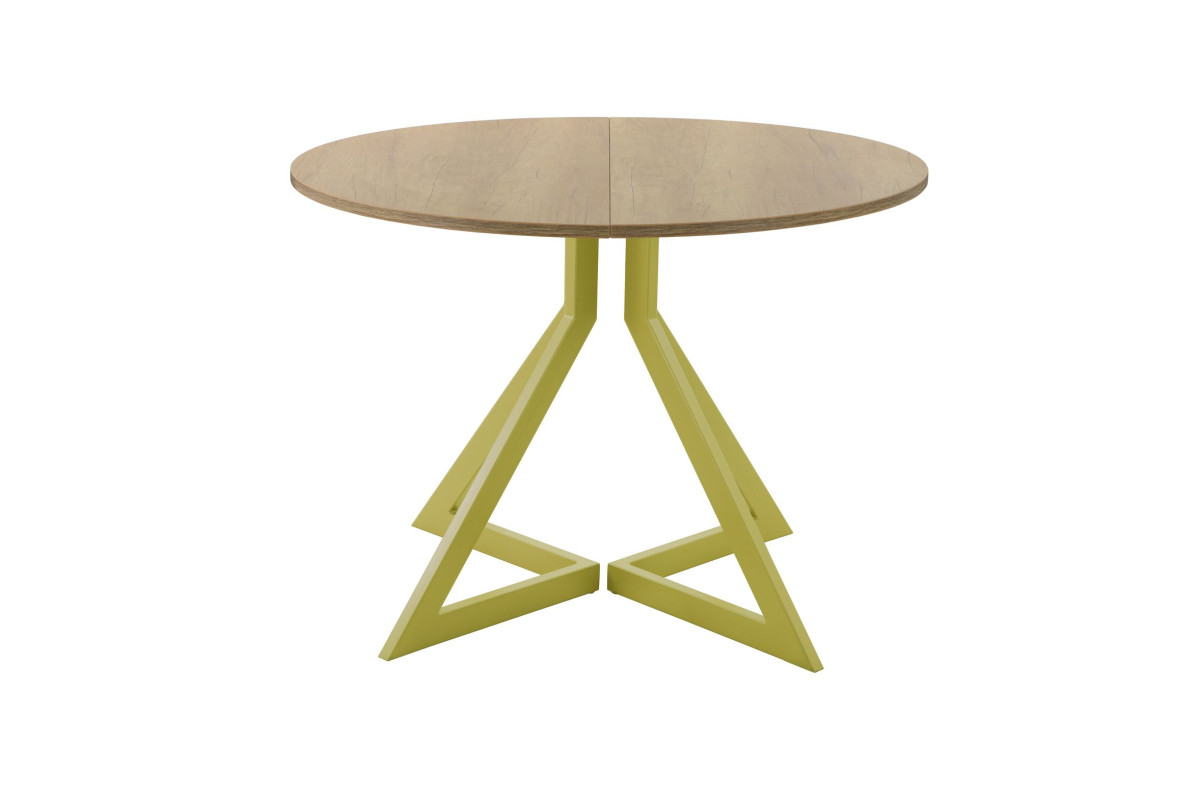 Обеденный стол AMC Elite (серии SLIM) / E20(800) D1 (золото/Дуб Небраска Натуральный)