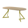 Обеденный стол AMC Elite (серии SLIM) / E20(800) D1 (золото/Дуб Небраска Натуральный)