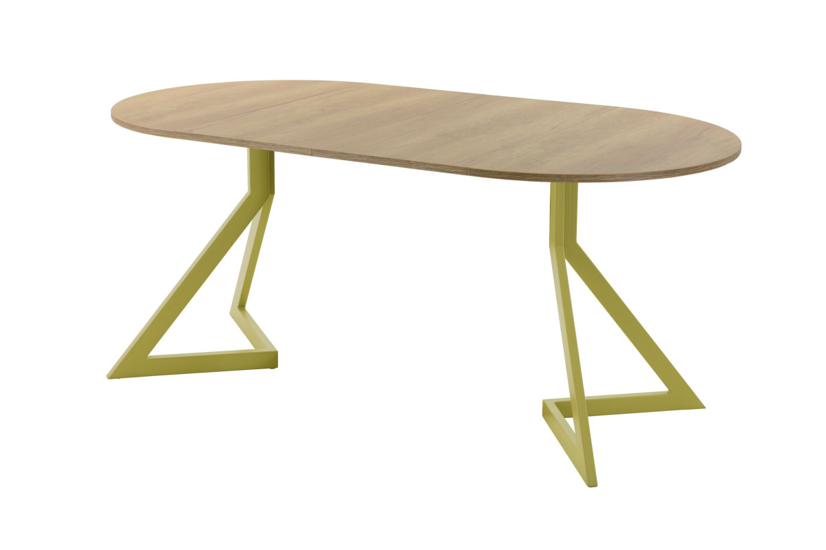 Обеденный стол AMC Elite (серии SLIM) / E20(800) D1 (золото/Дуб Небраска Натуральный)