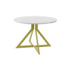 Обеденный стол AMC Elite (серии SLIM) / E20(900) D1 (золото/Мрамор Кристалл)