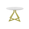 Обеденный стол AMC Elite (серии SLIM) / E20(900) D1 (золото/Мрамор Кристалл)