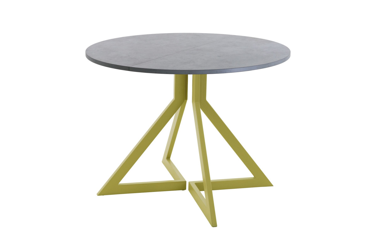 Обеденный стол AMC Elite (серии SLIM) / E20(800) D1 (золото/Бетон Чикаго светло-серый)