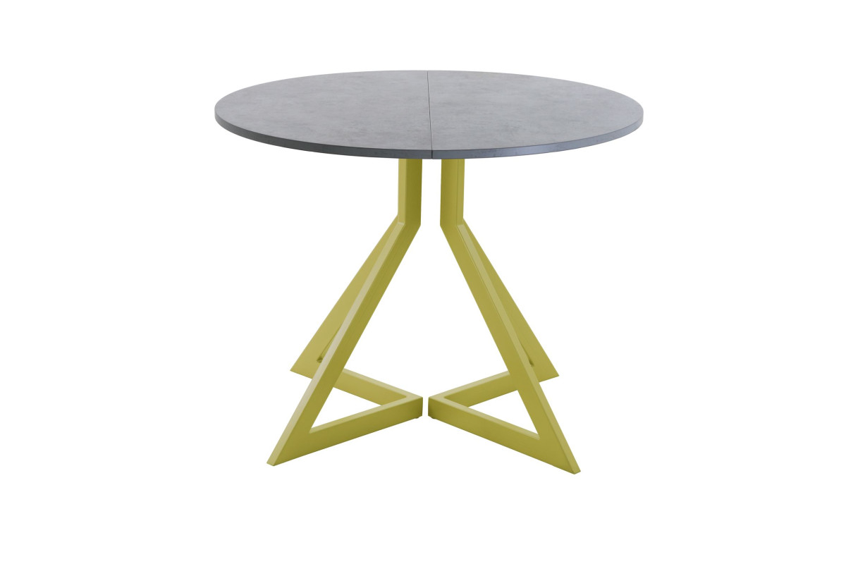 Обеденный стол AMC Elite (серии SLIM) / E20(800) D1 (золото/Бетон Чикаго светло-серый)