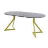 Обеденный стол AMC Elite (серии SLIM) / E20(800) D1 (золото/Бетон Чикаго светло-серый)
