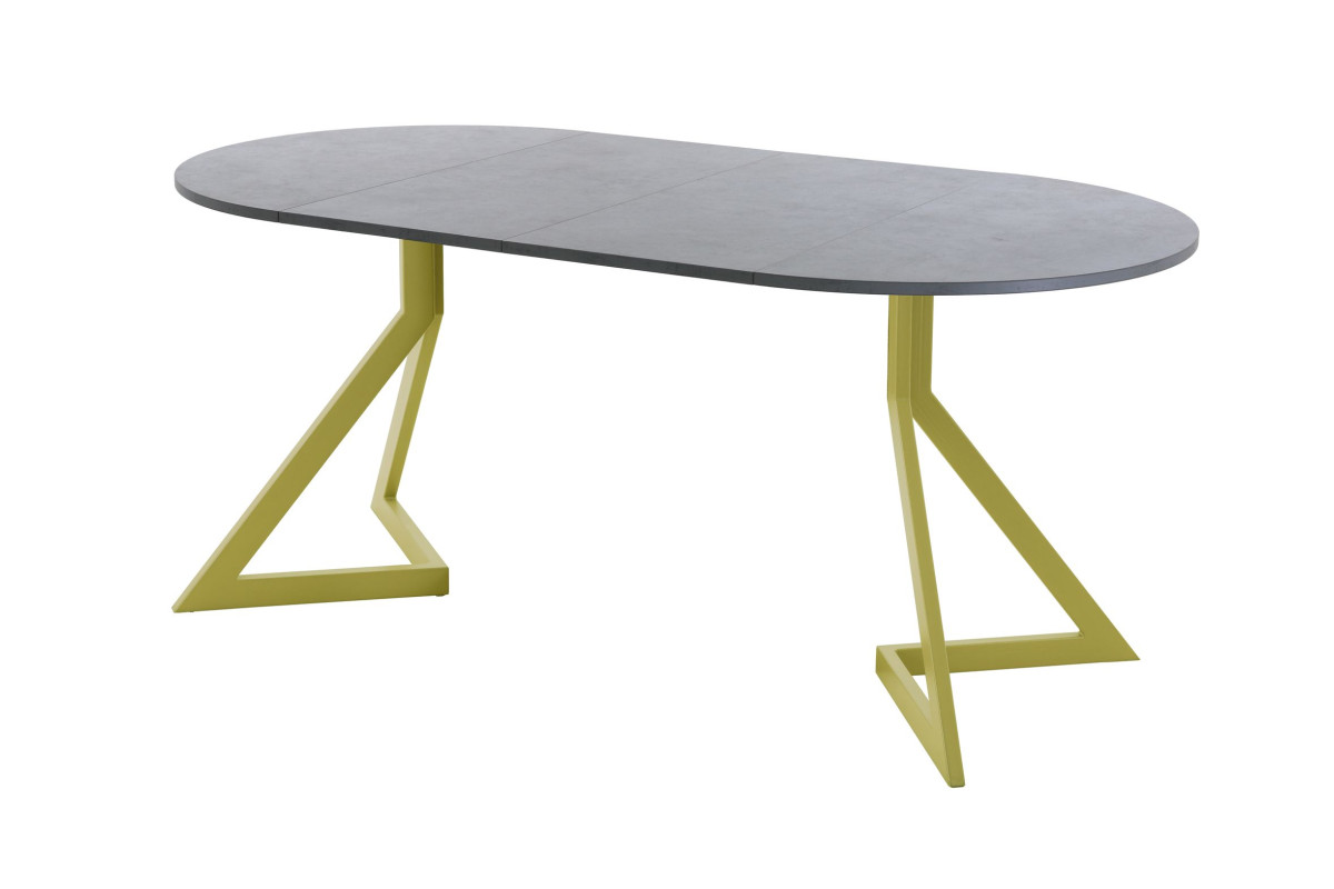 Обеденный стол AMC Elite (серии SLIM) / E20(800) D1 (золото/Бетон Чикаго светло-серый)