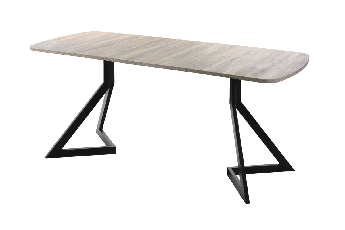 Обеденный стол AMC Elite (серии SLIM) / E20(1200) D2 (черный/Дуб Уайт-Ривер песочно-бежевый)