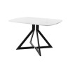 Обеденный стол AMC Elite (серии SLIM) / E20(1100) D2 (черный/Мрамор Кристалл)