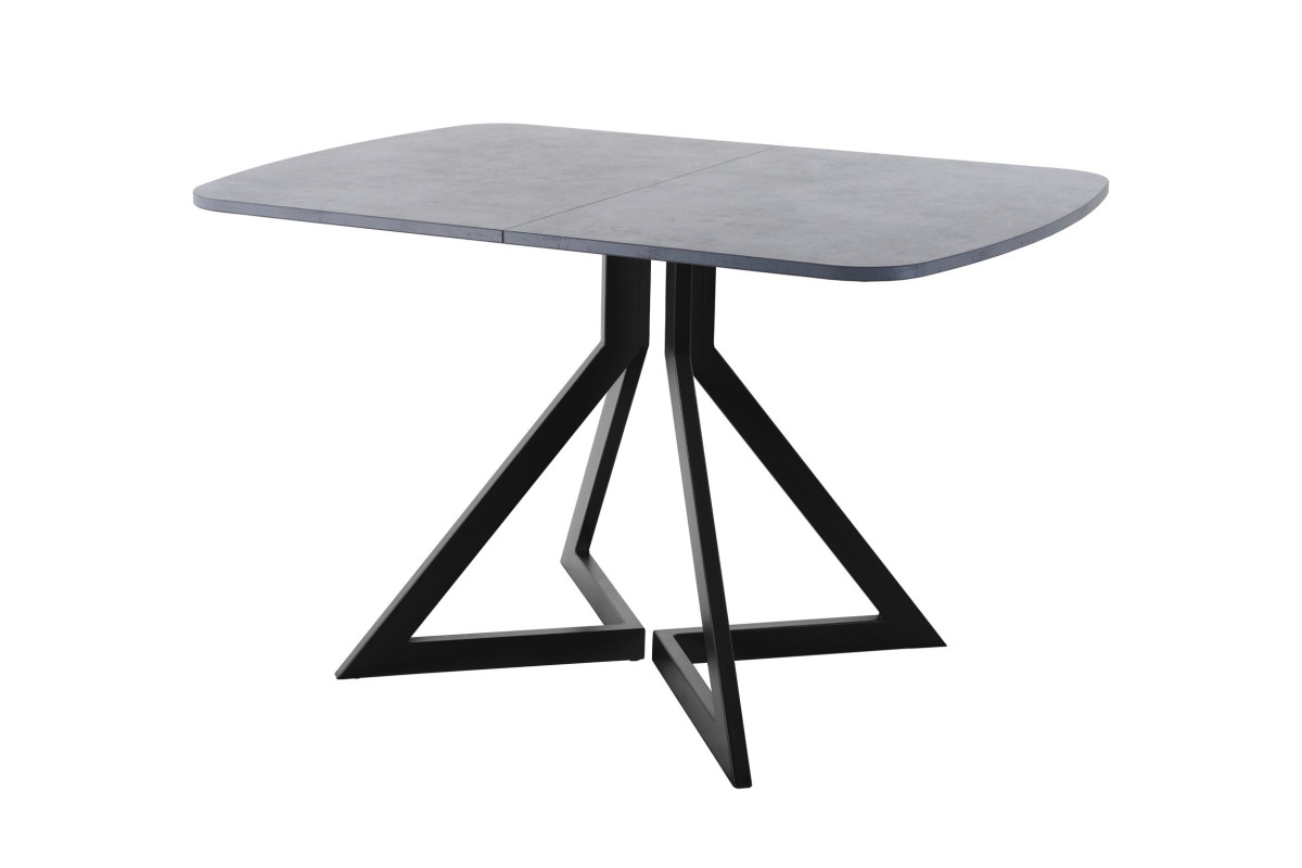 Обеденный стол AMC Elite (серии SLIM) / E20(1200) D2 (черный/Бетон Чикаго светло-серый)