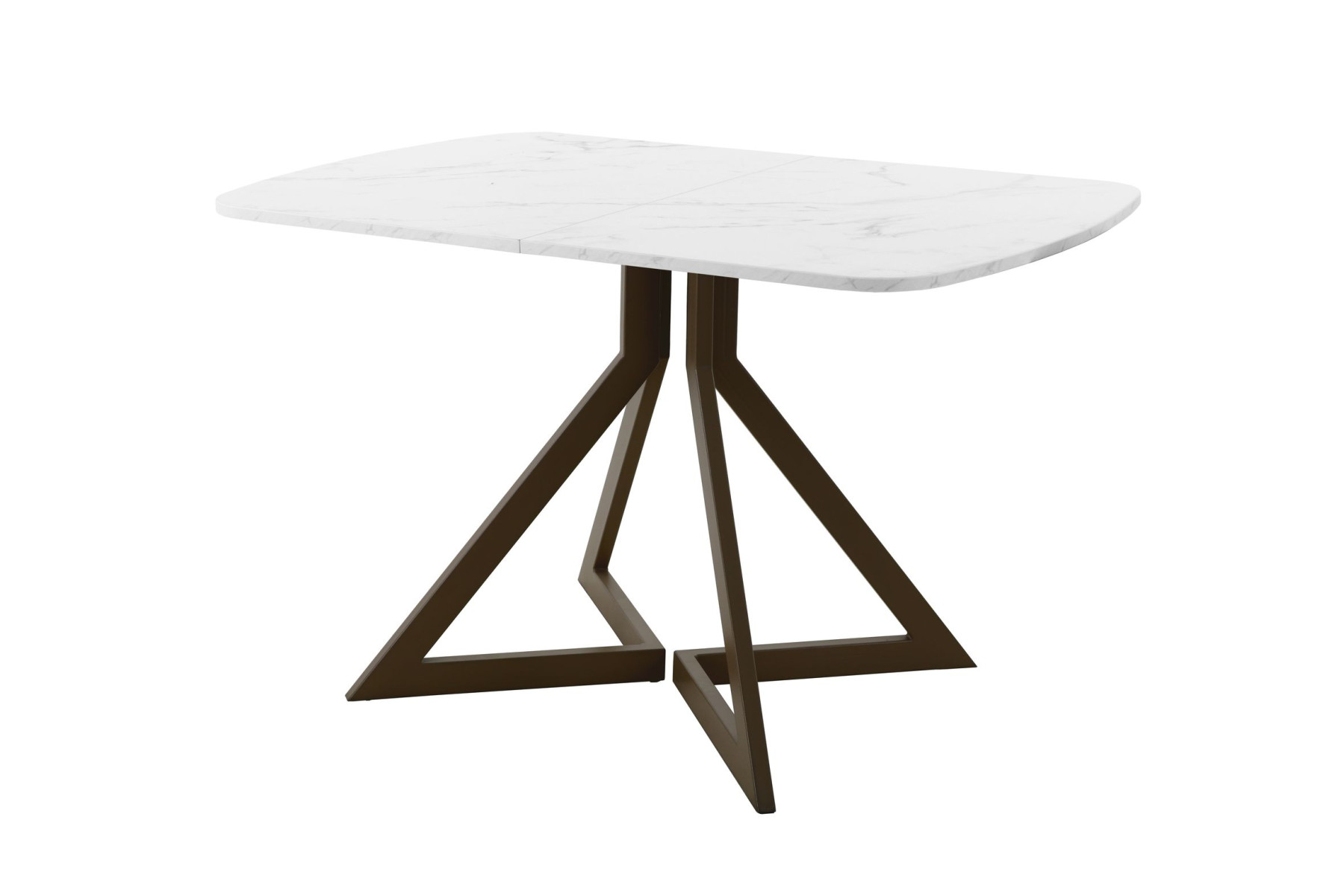 Обеденный стол AMC Elite (серии SLIM) / E20(1100) D2 (коричневый/Мрамор Кристалл)