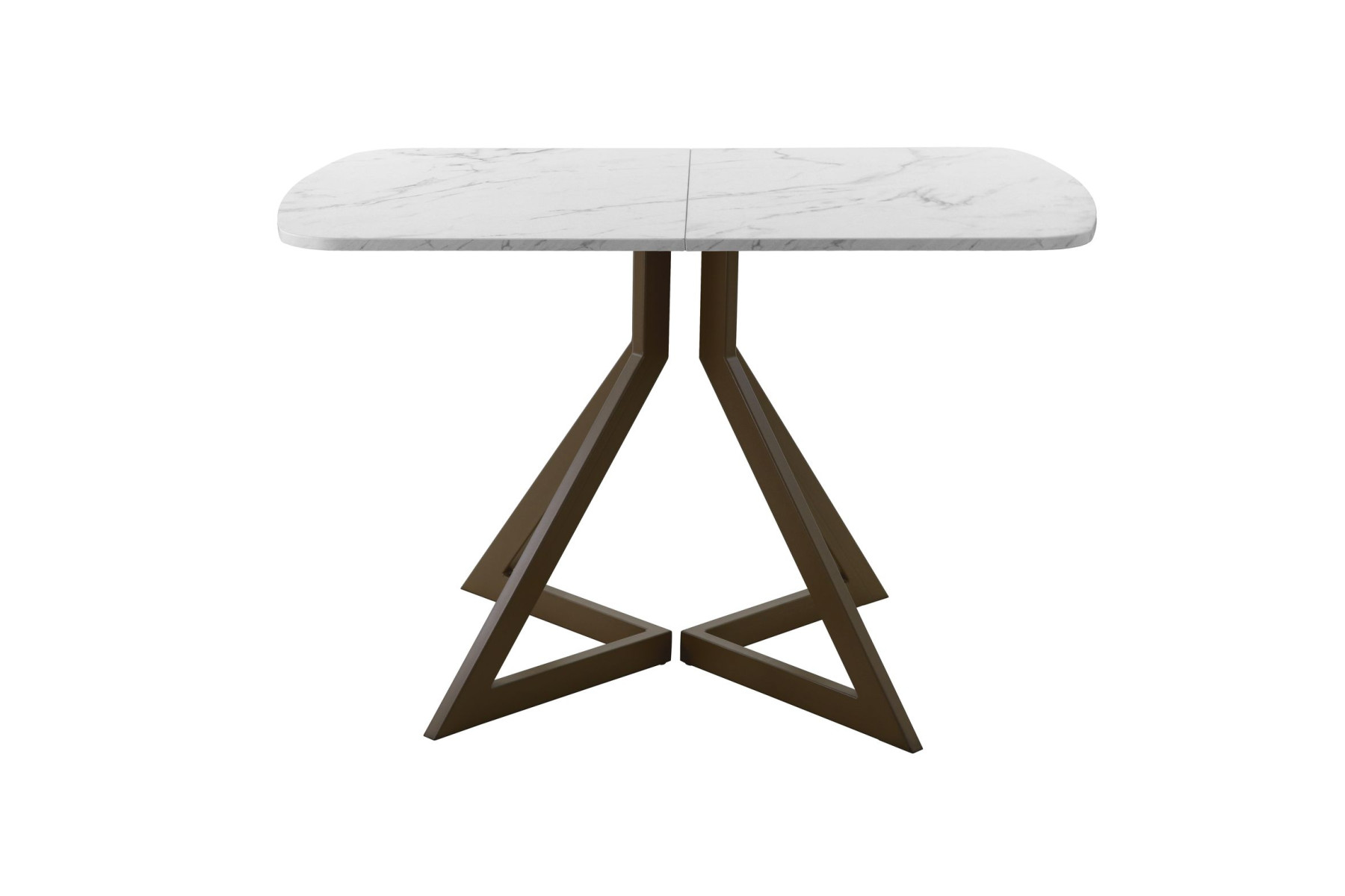 Обеденный стол AMC Elite (серии SLIM) / E20(1100) D2 (коричневый/Мрамор Кристалл)