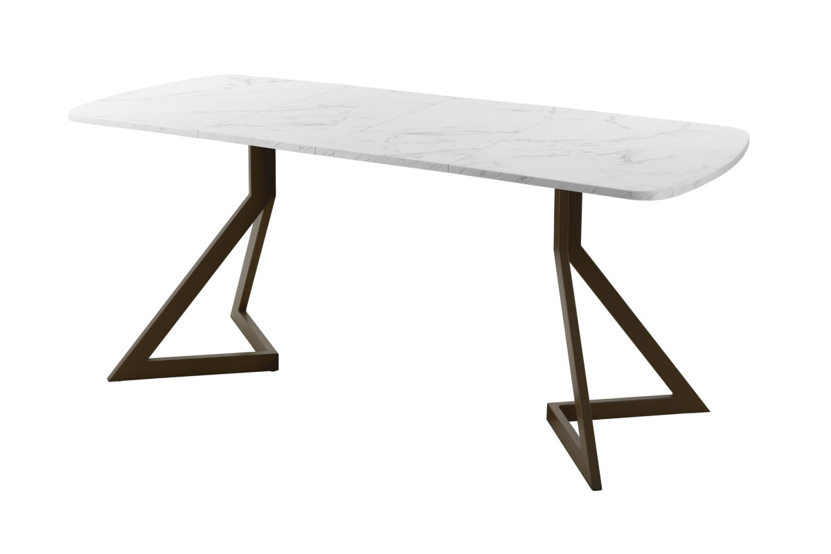 Обеденный стол AMC Elite (серии SLIM) / E20(1100) D2 (коричневый/Мрамор Кристалл)