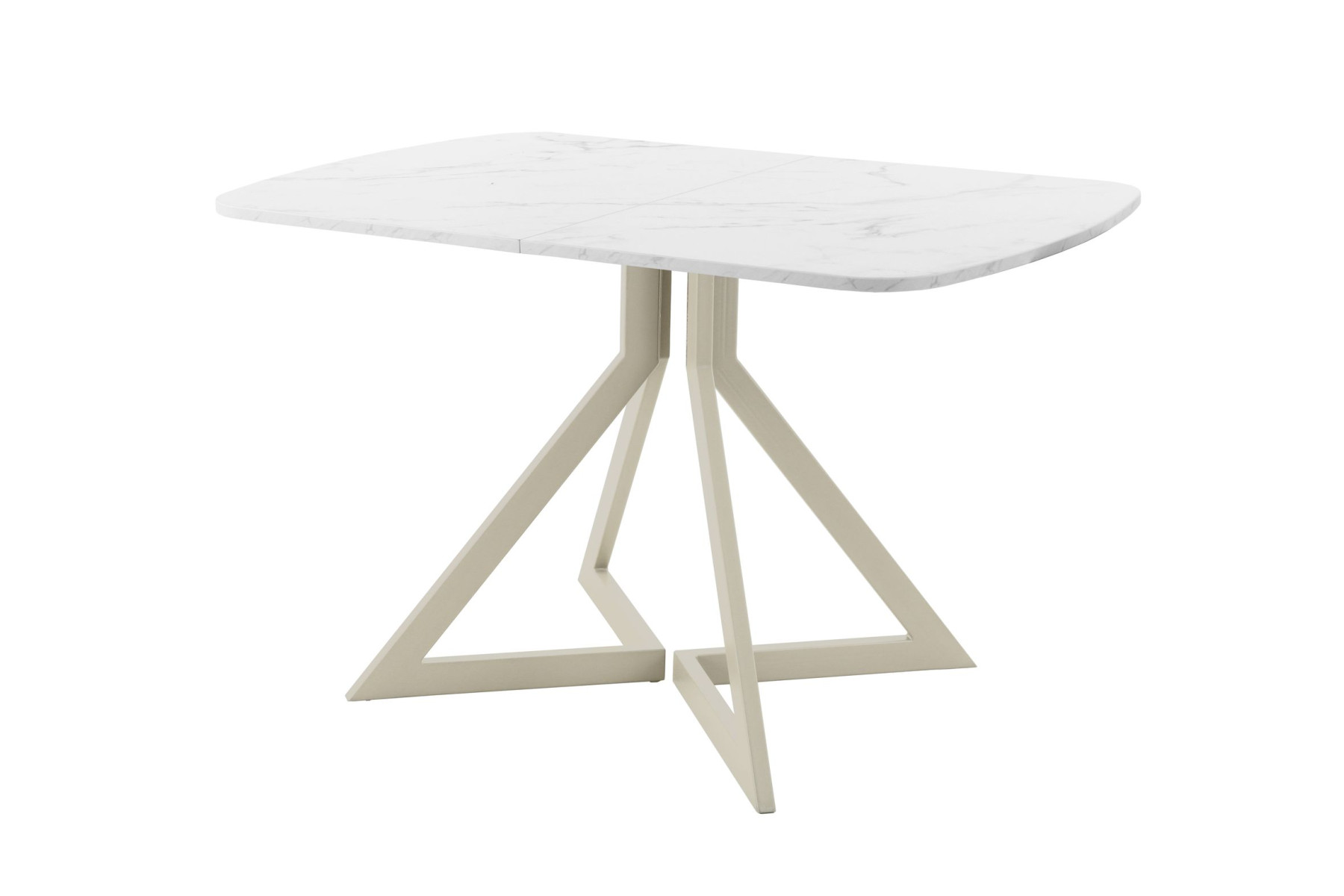 Обеденный стол AMC Elite (серии SLIM) / E20(1100) D2 (бежевый/Мрамор Кристалл)