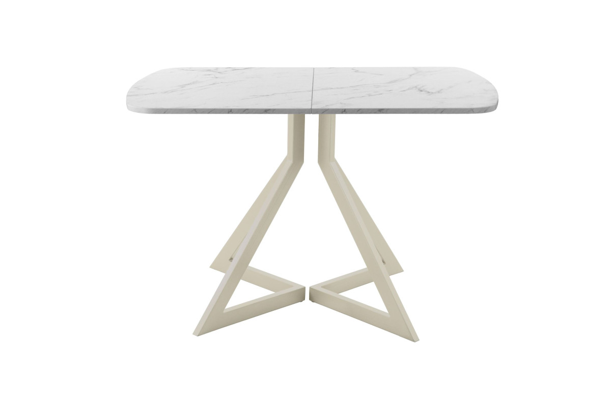 Обеденный стол AMC Elite (серии SLIM) / E20(1100) D2 (бежевый/Мрамор Кристалл)