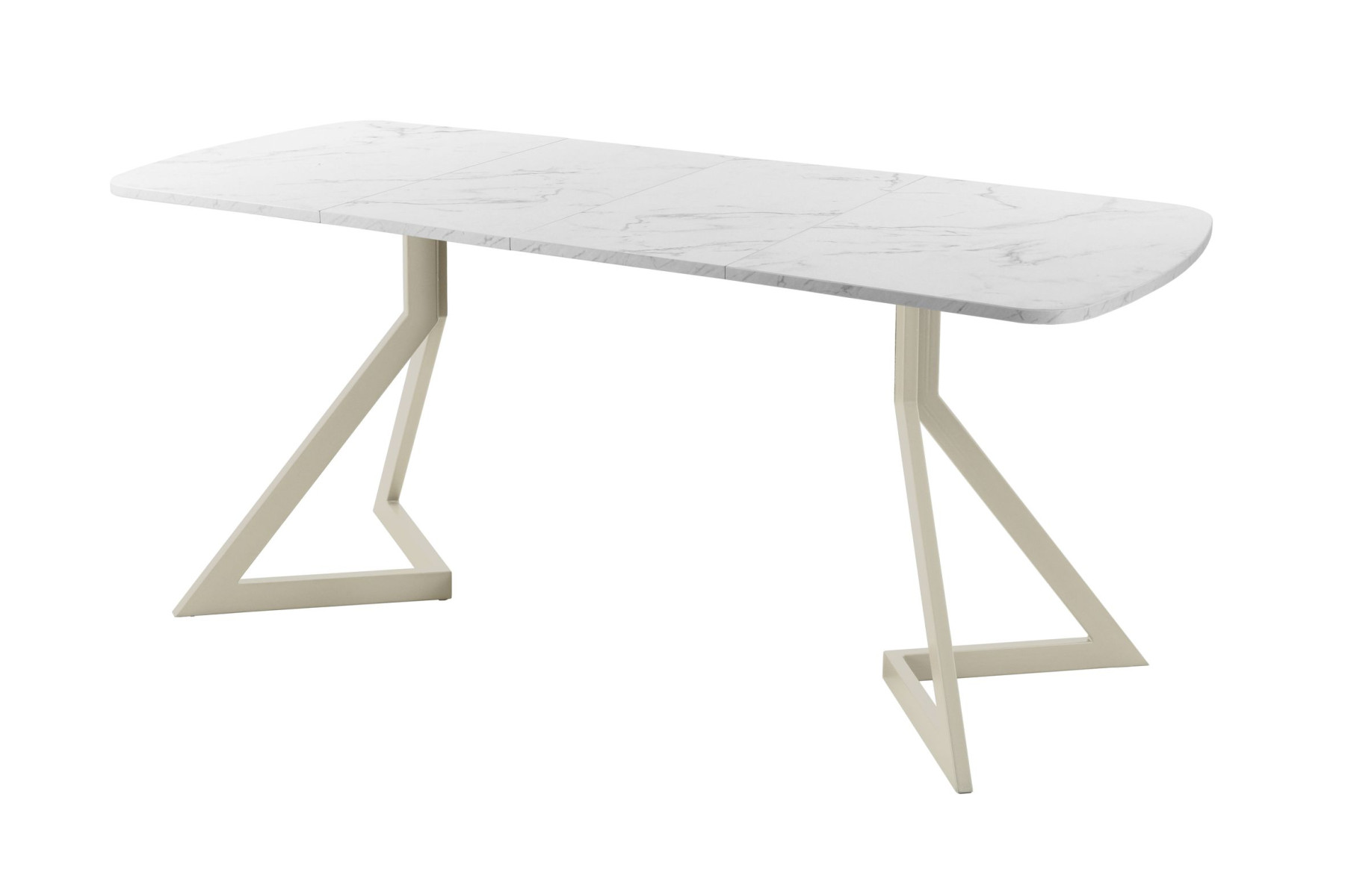 Обеденный стол AMC Elite (серии SLIM) / E20(1100) D2 (бежевый/Мрамор Кристалл)