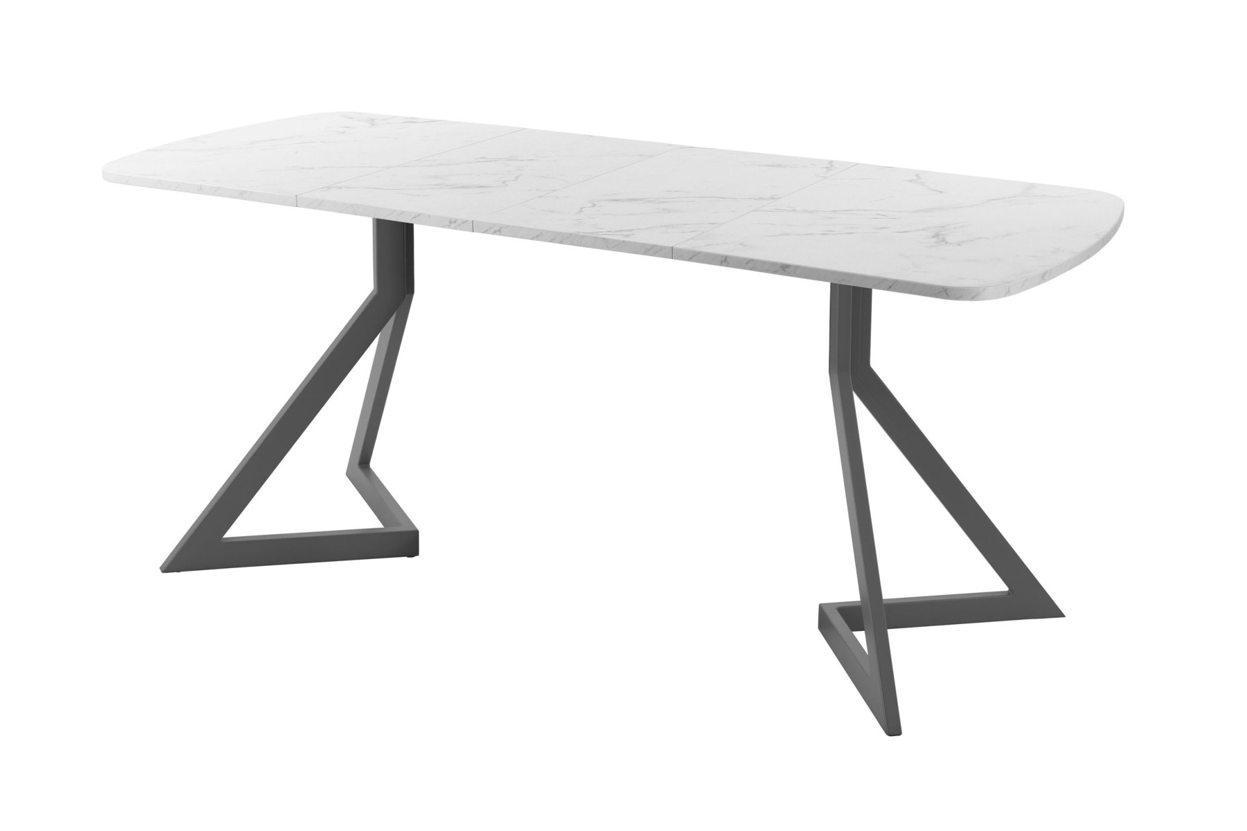 Обеденный стол AMC Elite (серии SLIM) / E20(1100) D2 (графит/Мрамор Кристалл)