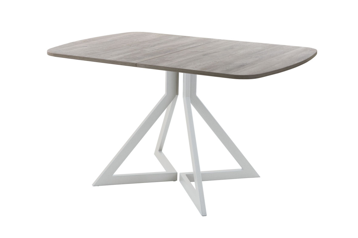 Обеденный стол AMC Elite (серии SLIM) / E20(1100) D2 (серебро/Дуб Уайт-Ривер песочно-бежевый)